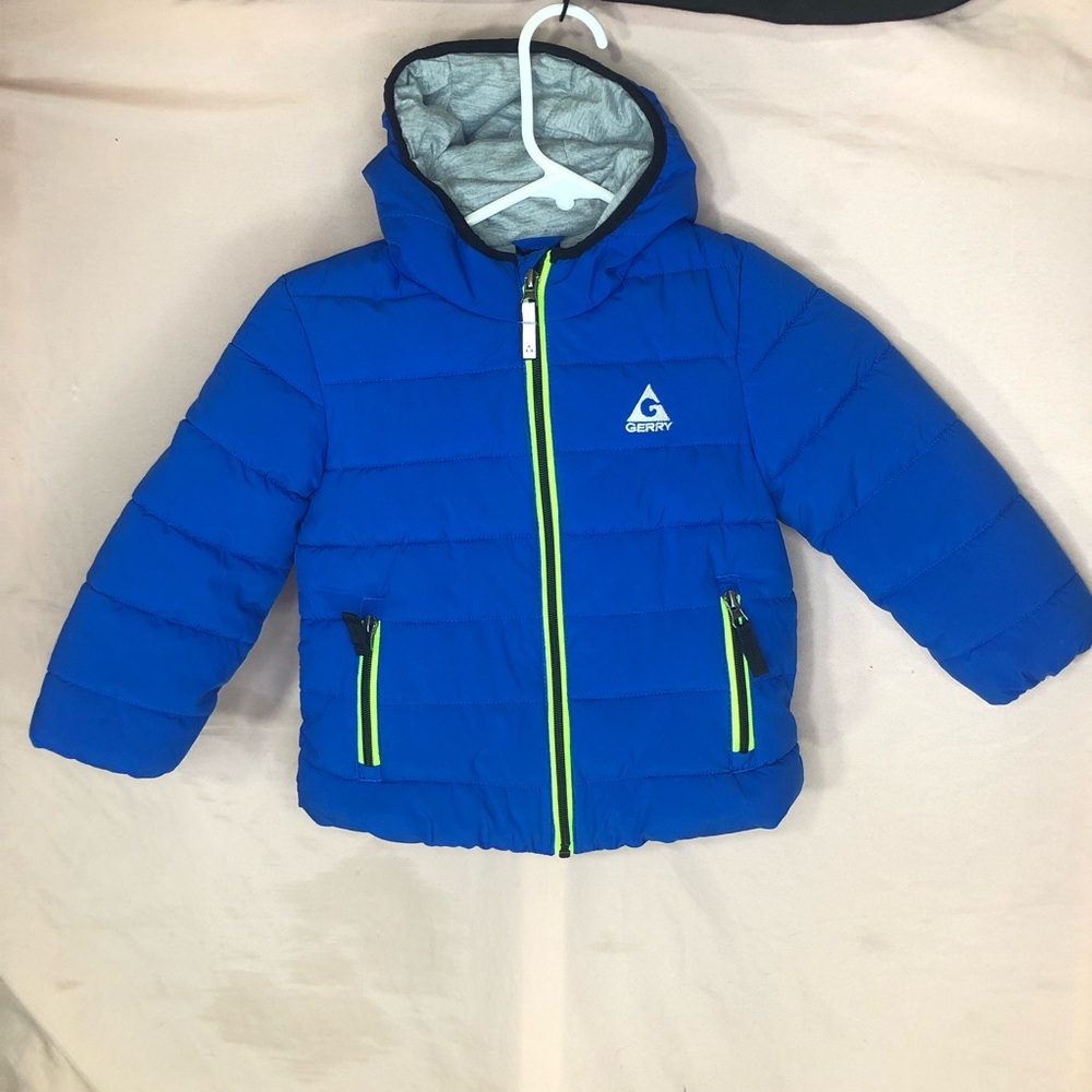 Gerry Weber Kids Royal Blue Puffer Jacket with Lime Trim
